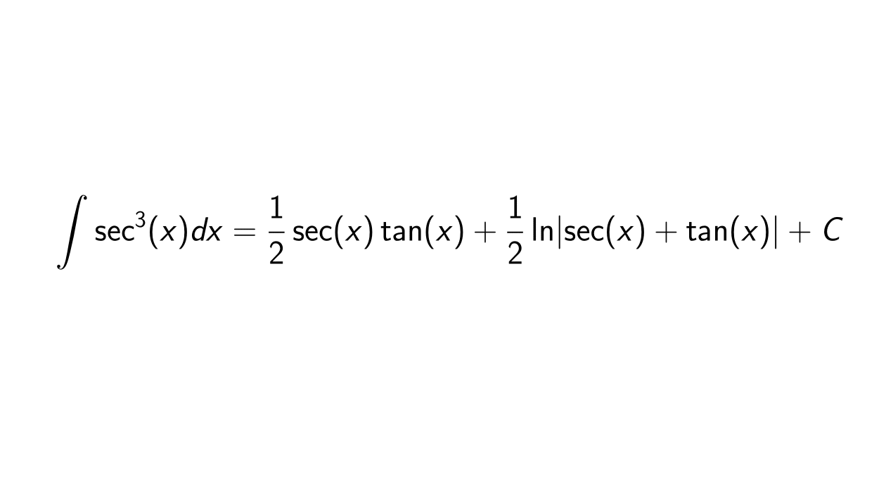 Read more about the article What is the integral of sec^3(x)?